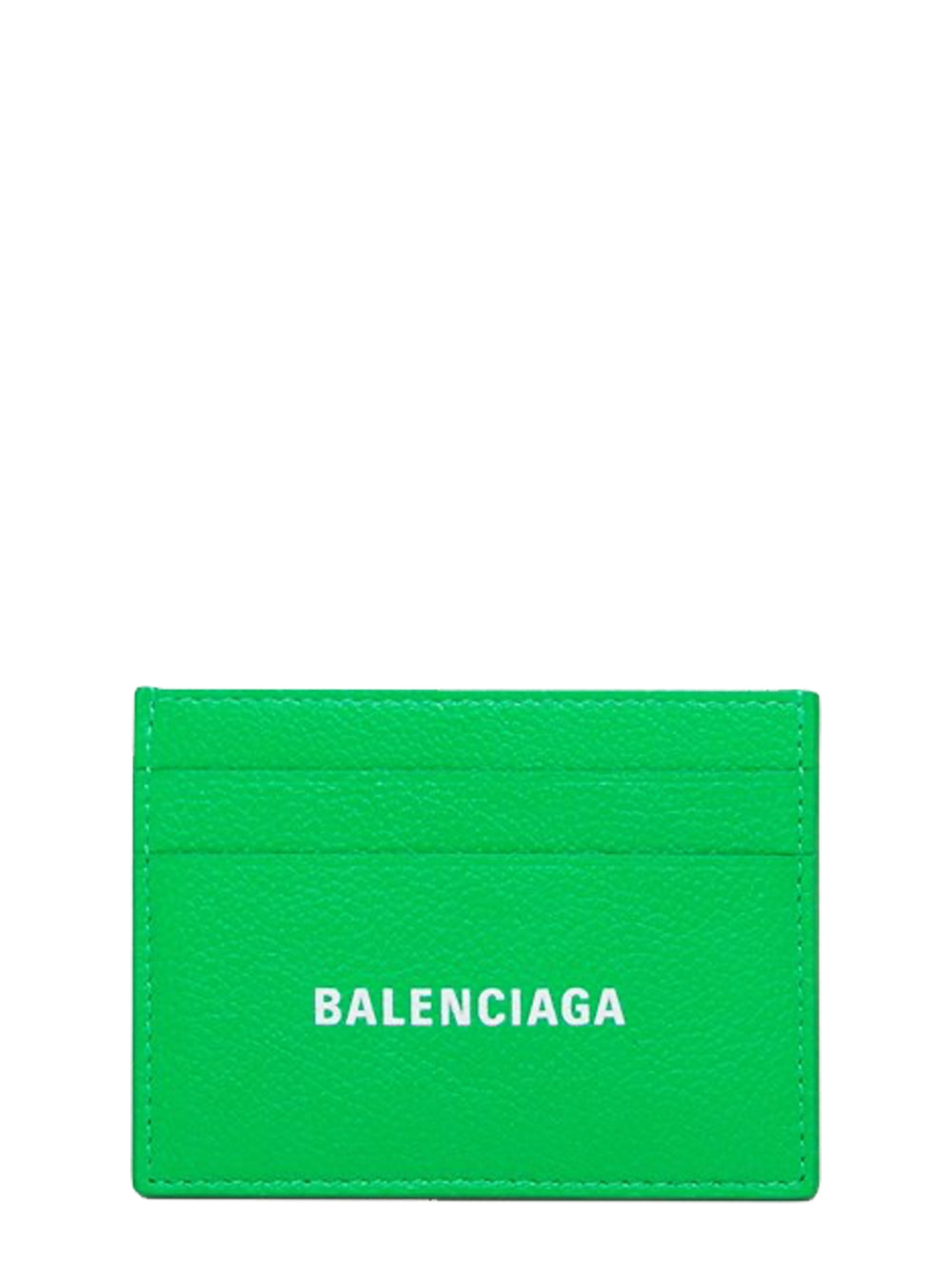 BALENCIAGA Logo Card Holder Green - MAISONDEFASHION.COM