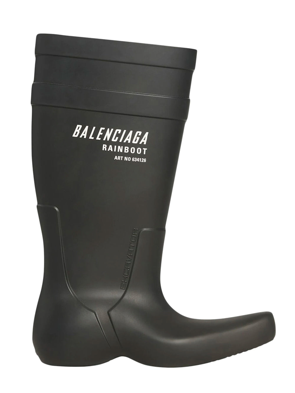 BALENCIAGA Excavator Rainboot Black/White - MAISONDEFASHION.COM