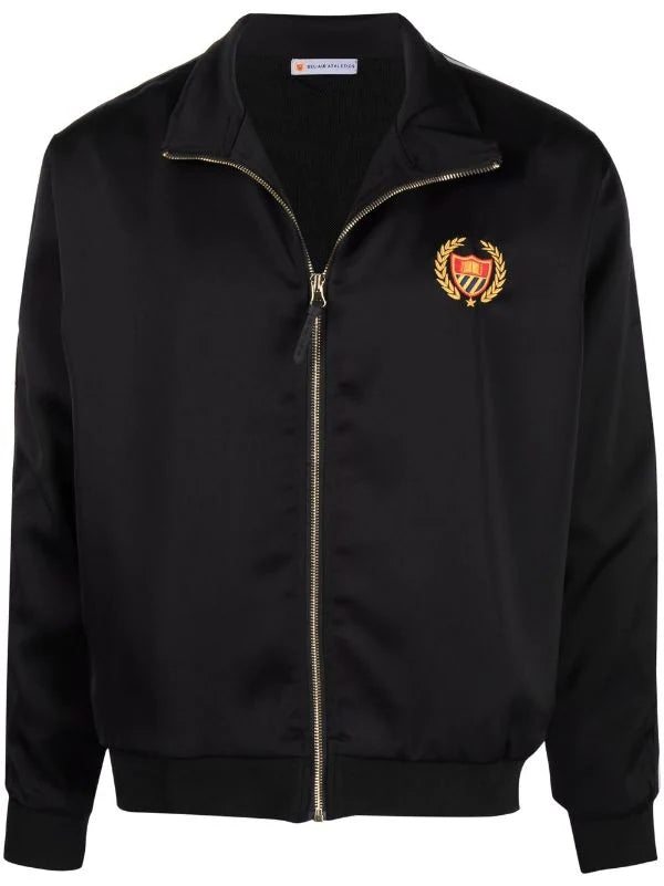 BEL-AIR ATHLETICS Academy Crest Jacket Black - MAISONDEFASHION.COM