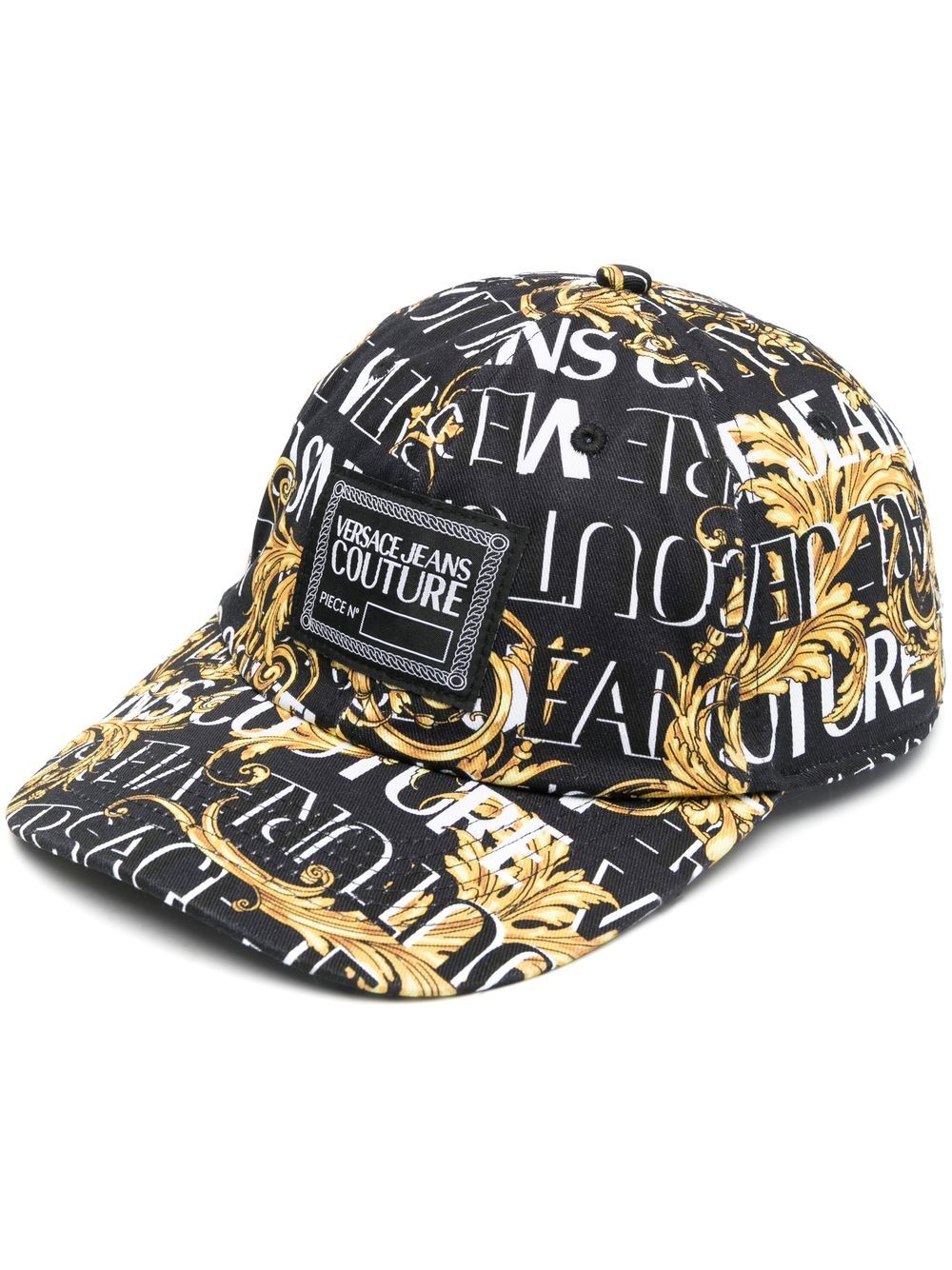 VERSACE Baroque Logo Cap Black/Gold - MAISONDEFASHION.COM