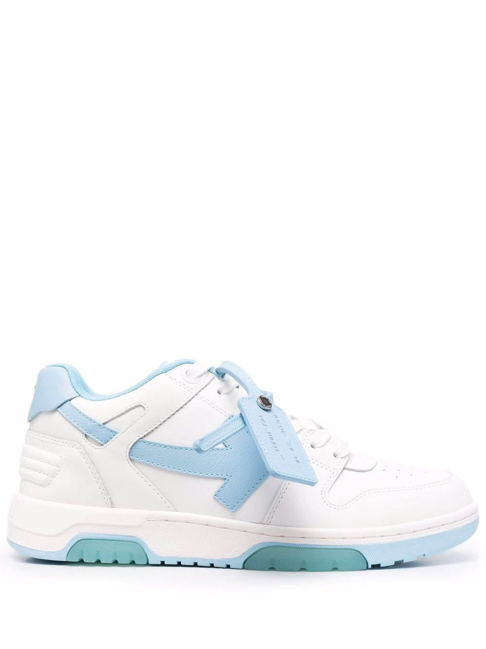 OFF-WHITE Out Of Office Low Top Sneakers White/Light Blue - MAISONDEFASHION.COM