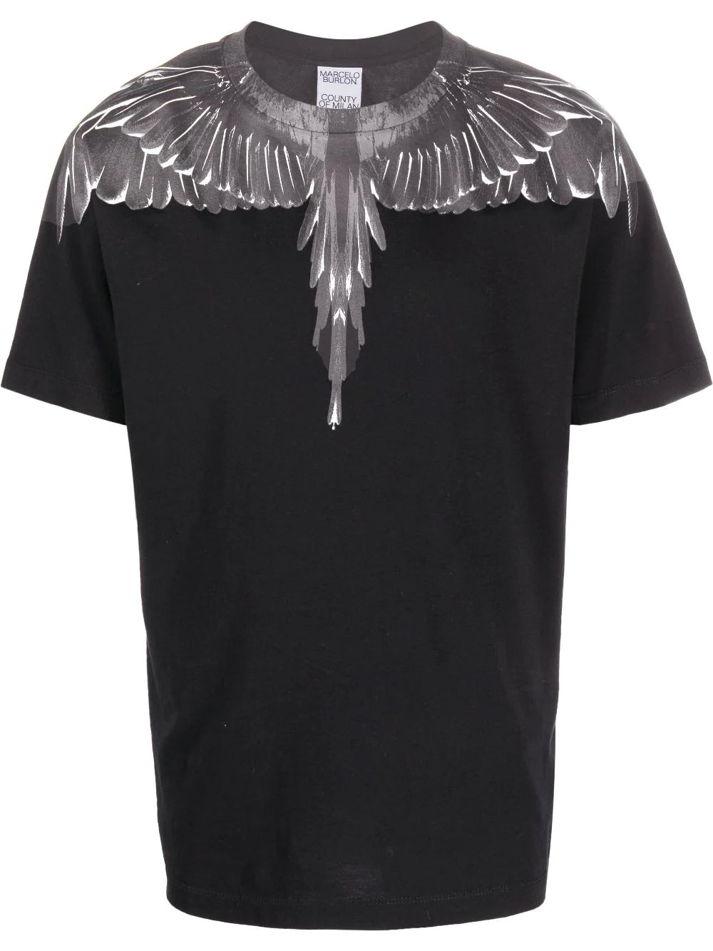 MARCELO BURLON Icon Wings Regular T-Shirt Black/Black - MAISONDEFASHION.COM