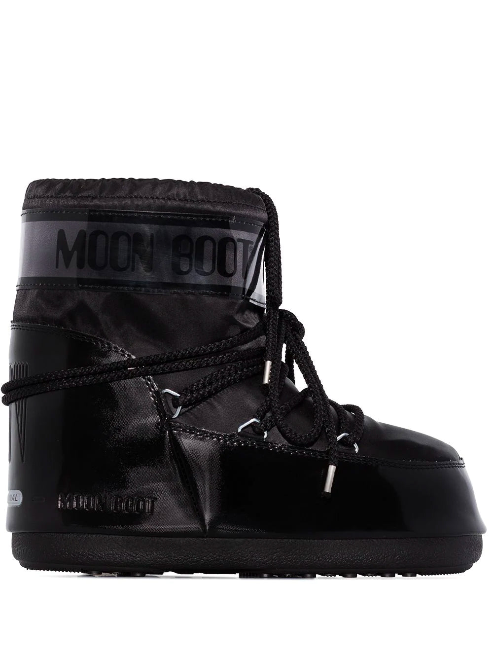 MOON BOOT Women's Icon Glance Low Boots Black - MAISONDEFASHION.COM