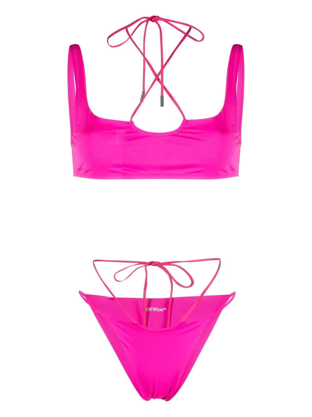 OFF-WHITE WOMEN Cross Coulisse Bikini Rhodamine Red - MAISONDEFASHION.COM