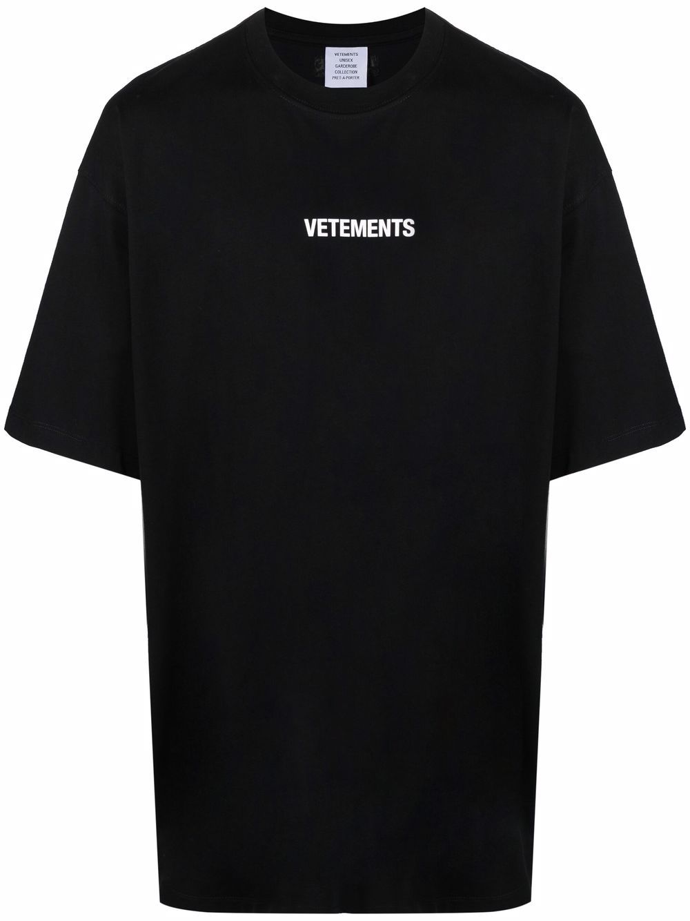 VETEMENTS Logo T-Shirt Black - MAISONDEFASHION.COM