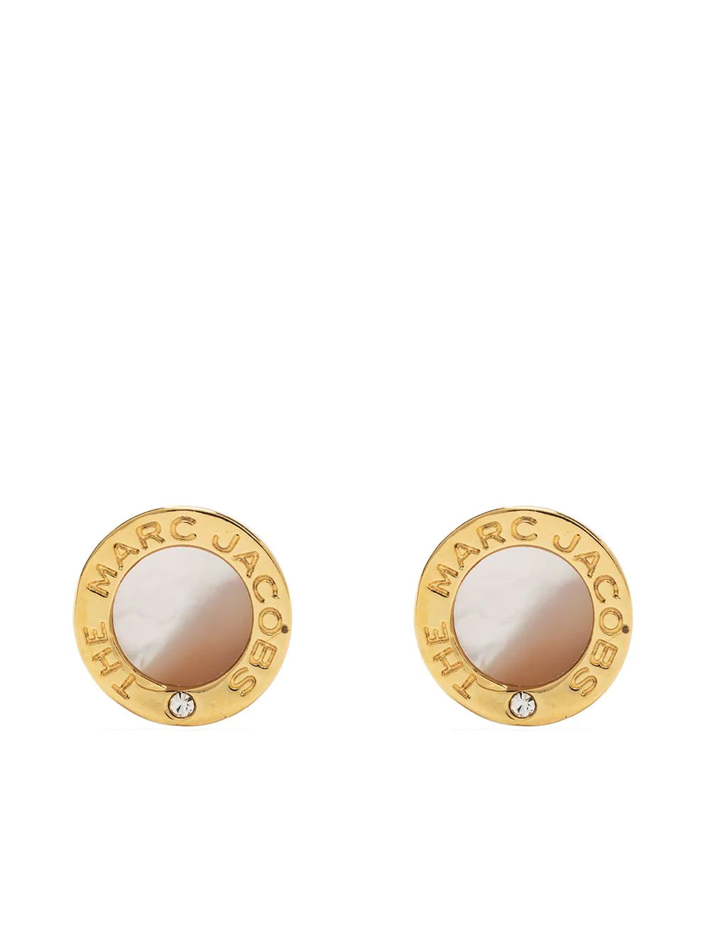 MARC JACOBS WOMEN Medallion Mother Of Pearl Stud Earrings Gold - MAISONDEFASHION.COM