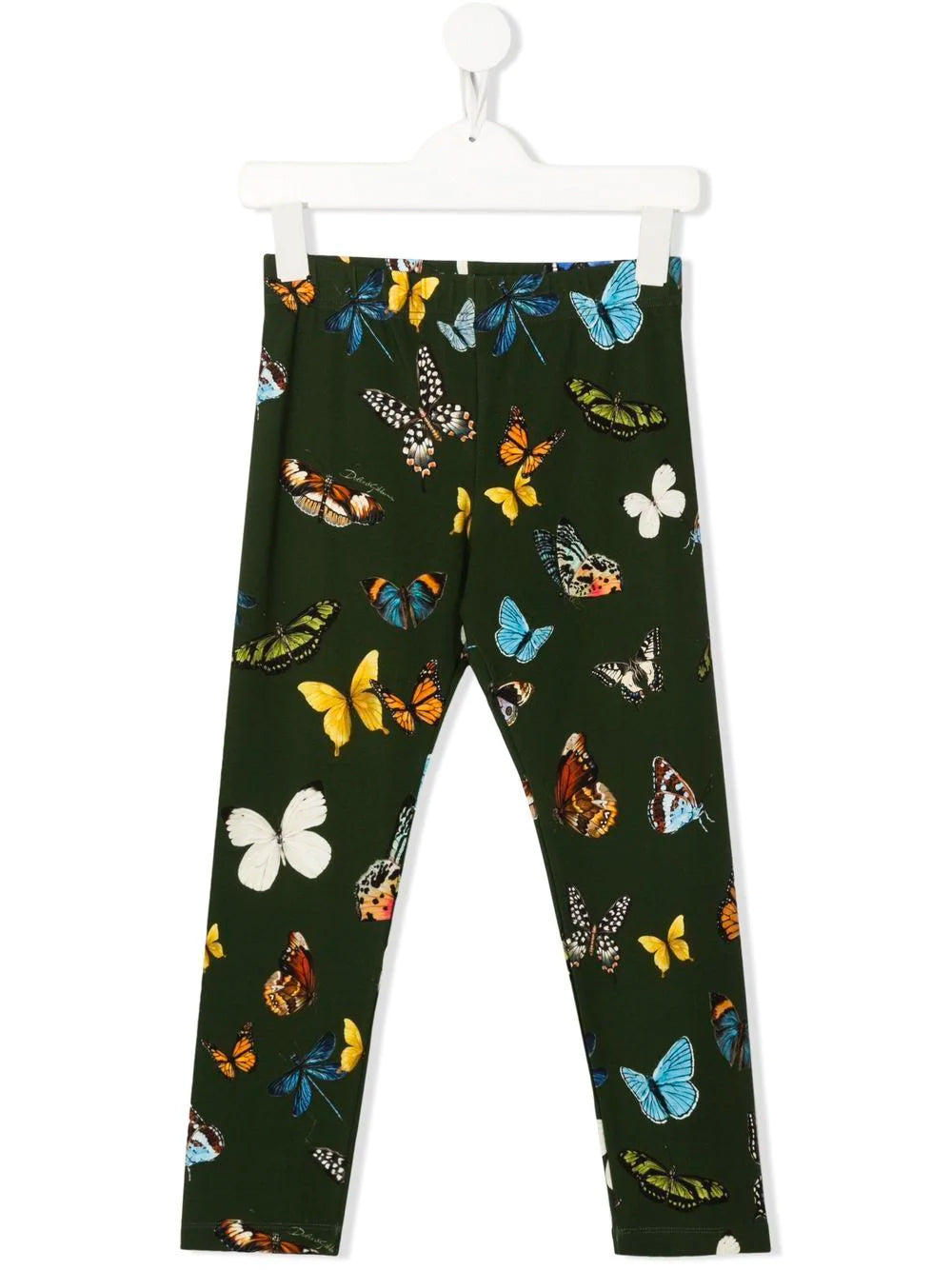 DOLCE & GABBANA KIDS Butterfly Print Leggings Black - MAISONDEFASHION.COM