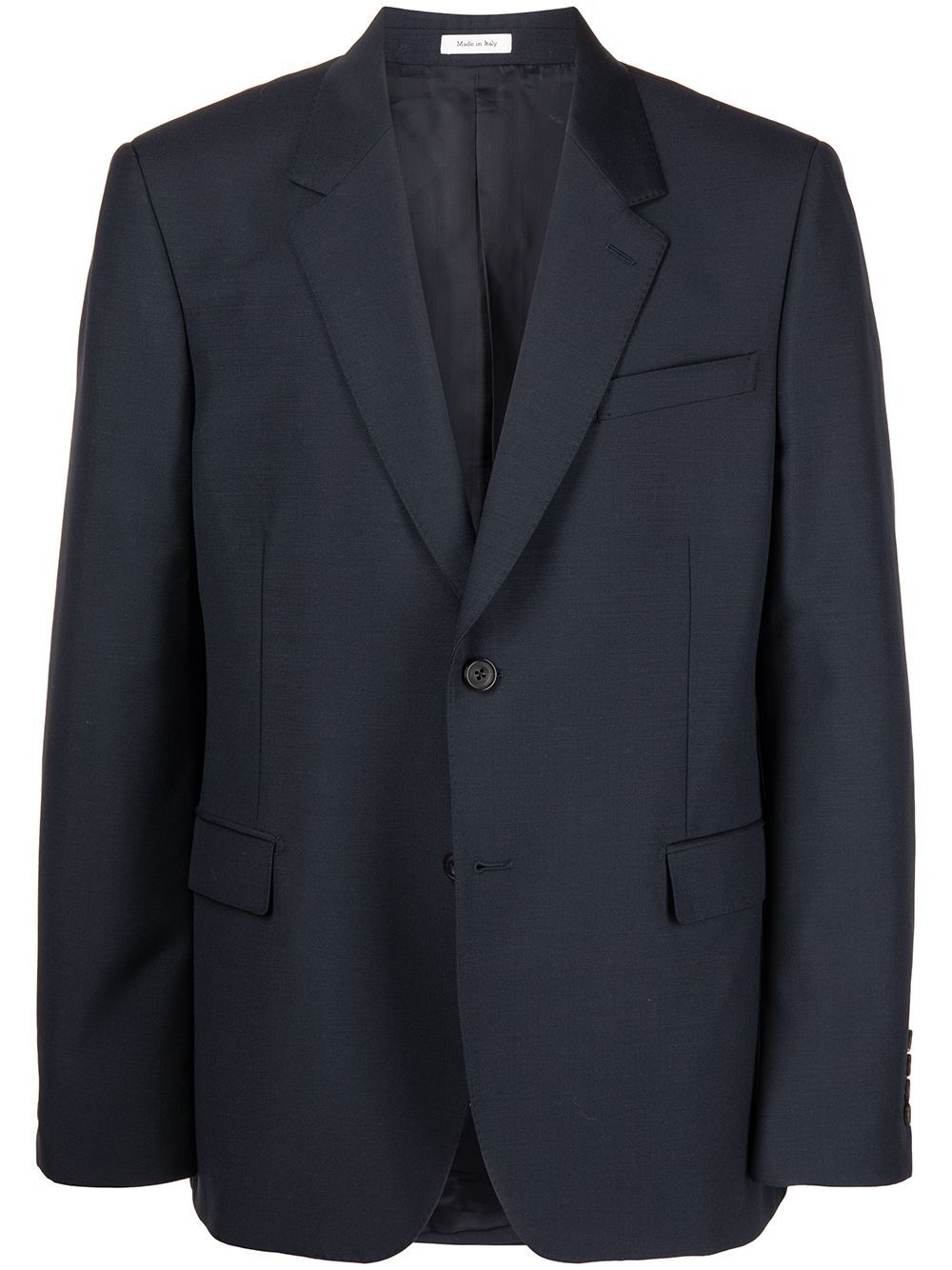 ALEXANDER MCQUEEN Single Breasted Suit Jacket Navy - MAISONDEFASHION.COM