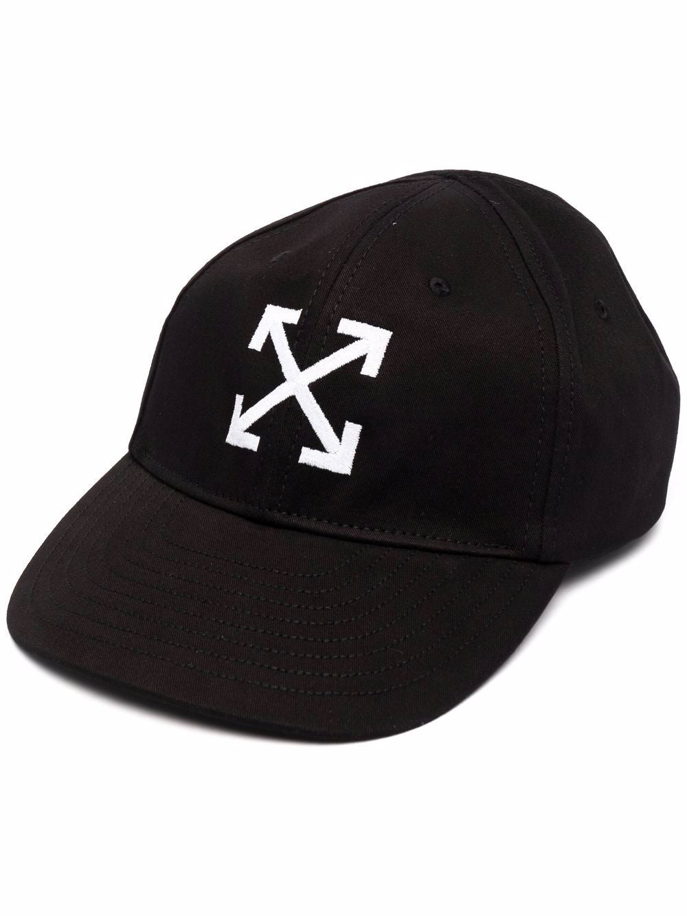 OFF-WHITE Single Arrow Baseball Cap Black/White - MAISONDEFASHION.COM