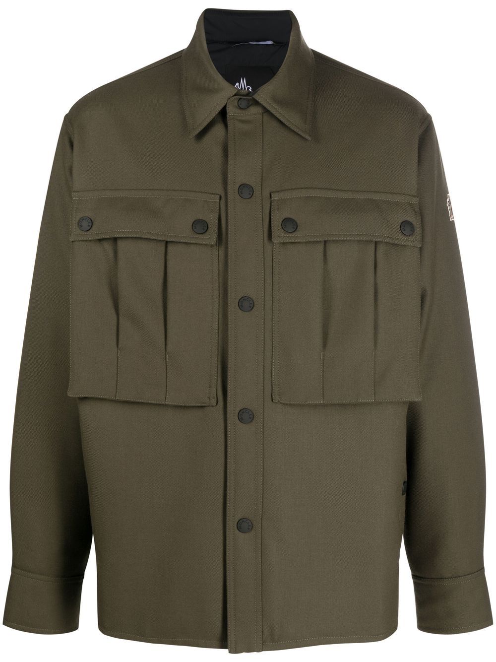 MONCLER GRENOBLE Ornon Shirt Jacket Green - MAISONDEFASHION.COM