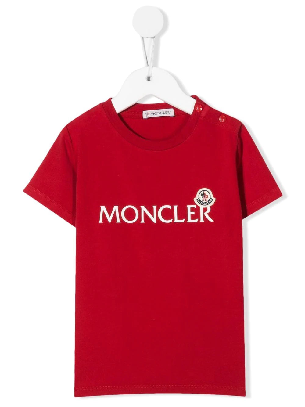 MONCLER BABY Logo T-Shirt Red - MAISONDEFASHION.COM