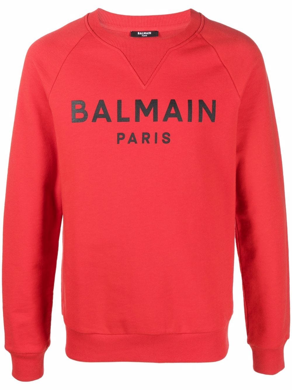 BALMAIN Logo Sweatshirt Red - MAISONDEFASHION.COM
