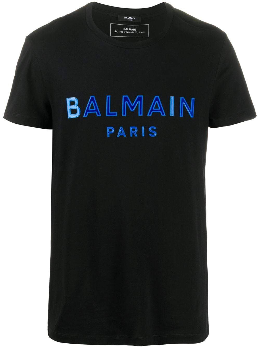 BALMAIN gel logo t-shirt black/blue - Maison De Fashion 