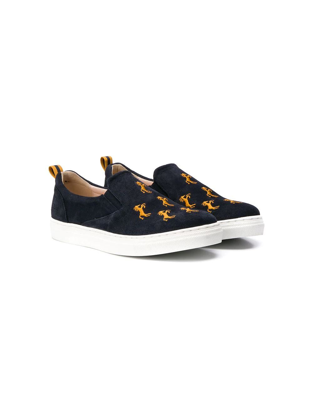 CHLOÉ KIDS embroidered sneakers Navy - Maison De Fashion 