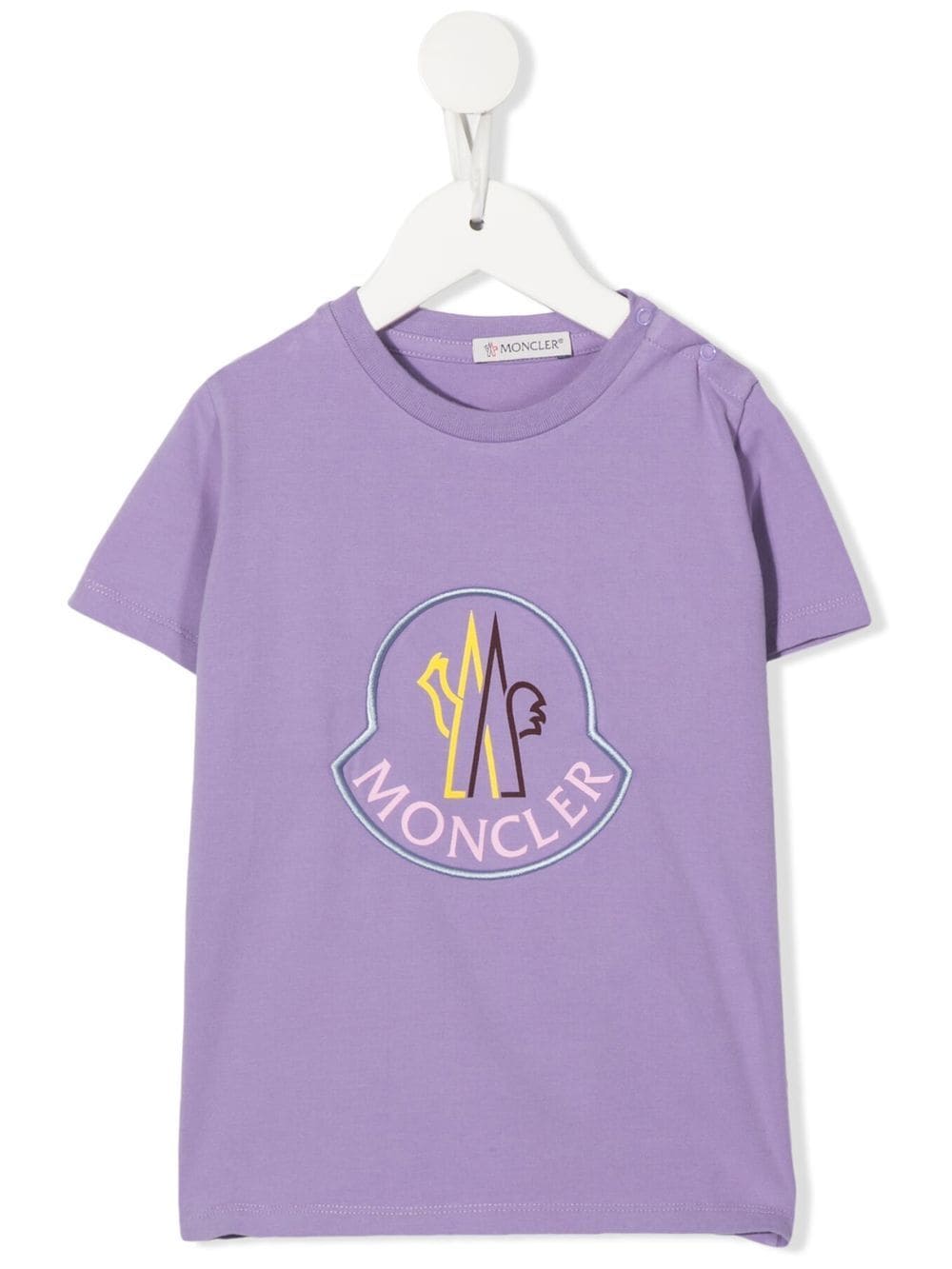 MONCLER BABY Logo T-Shirt Milk Lilac - MAISONDEFASHION.COM