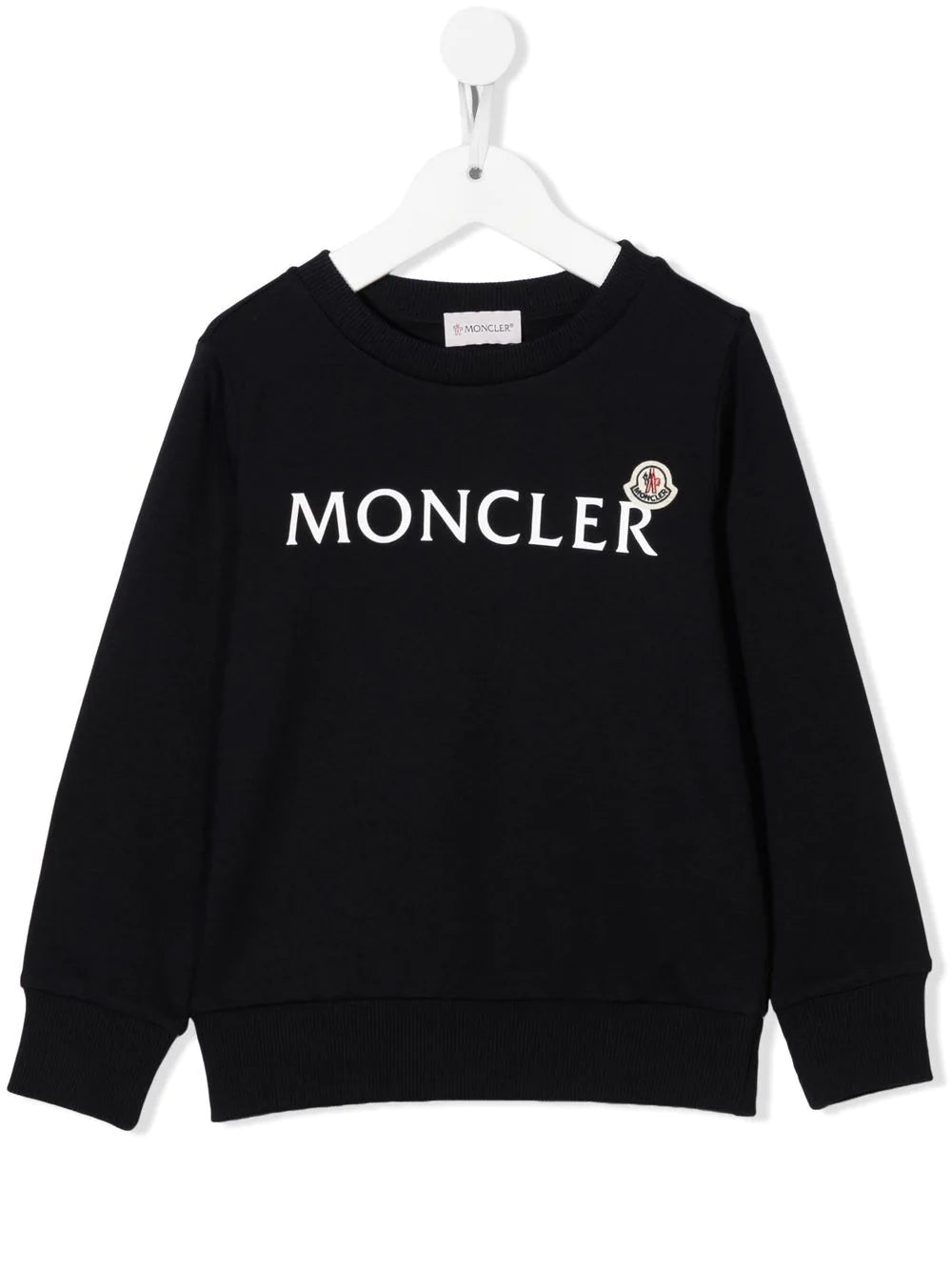 MONCLER KIDS Logo-Print Sweatshirt Navy - MAISONDEFASHION.COM