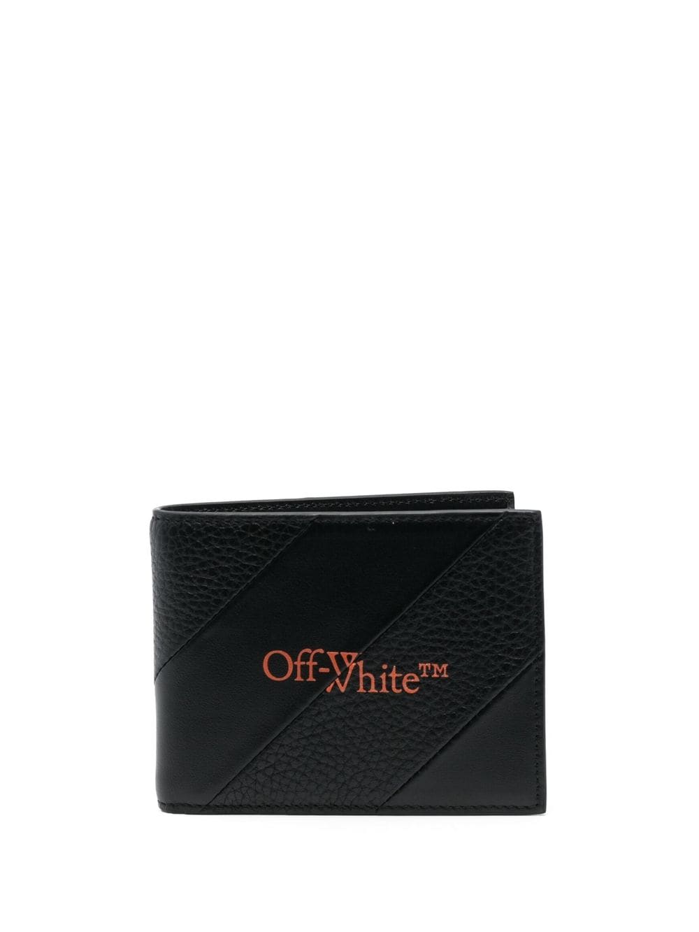 OFF-WHITE Diag Industrial Bi-Fold Wallet Black/Orange - MAISONDEFASHION.COM