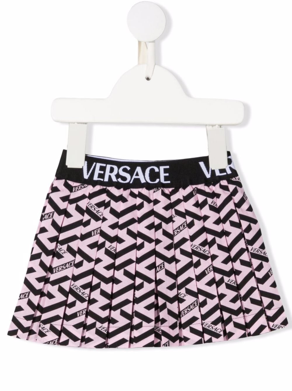 VERSACE BABY Greca Print Pleated Skirt - MAISONDEFASHION.COM