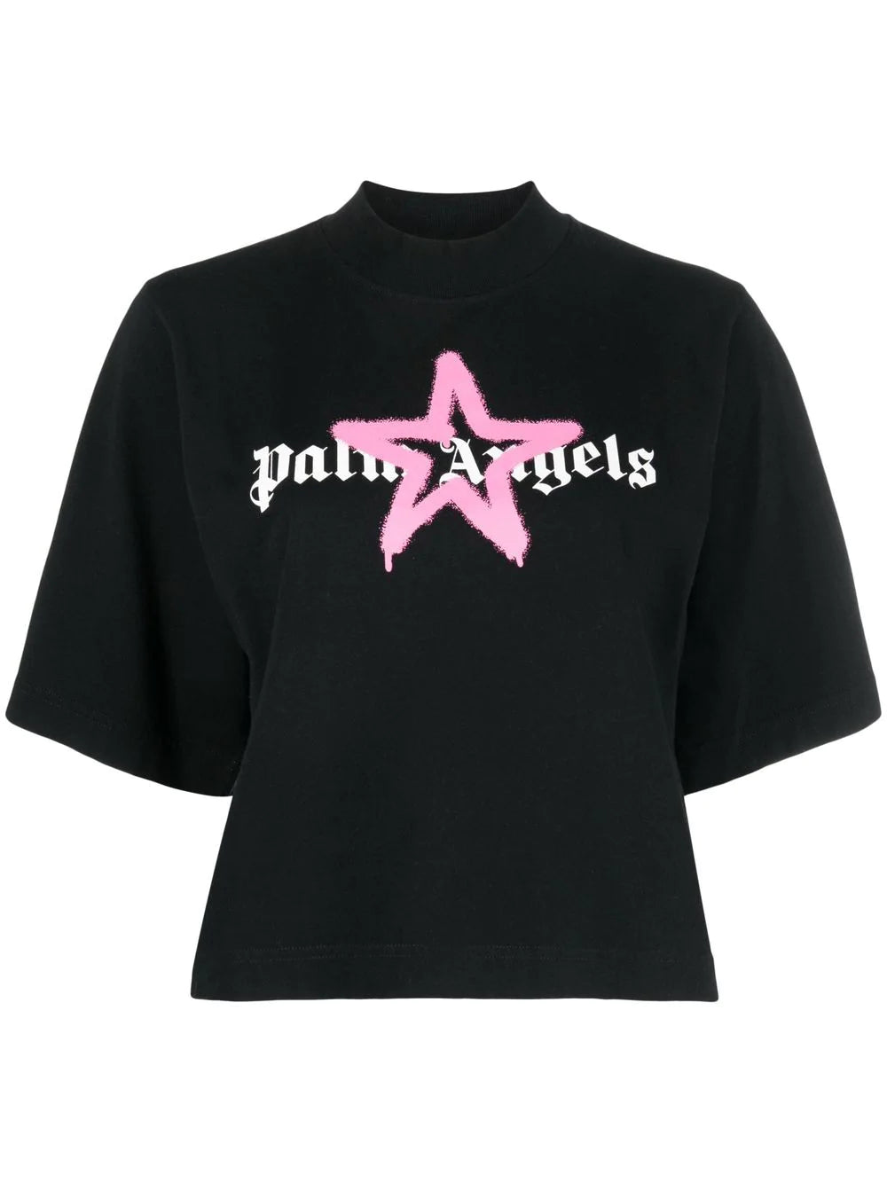 Palm Angels Cropped top in black/ pink
