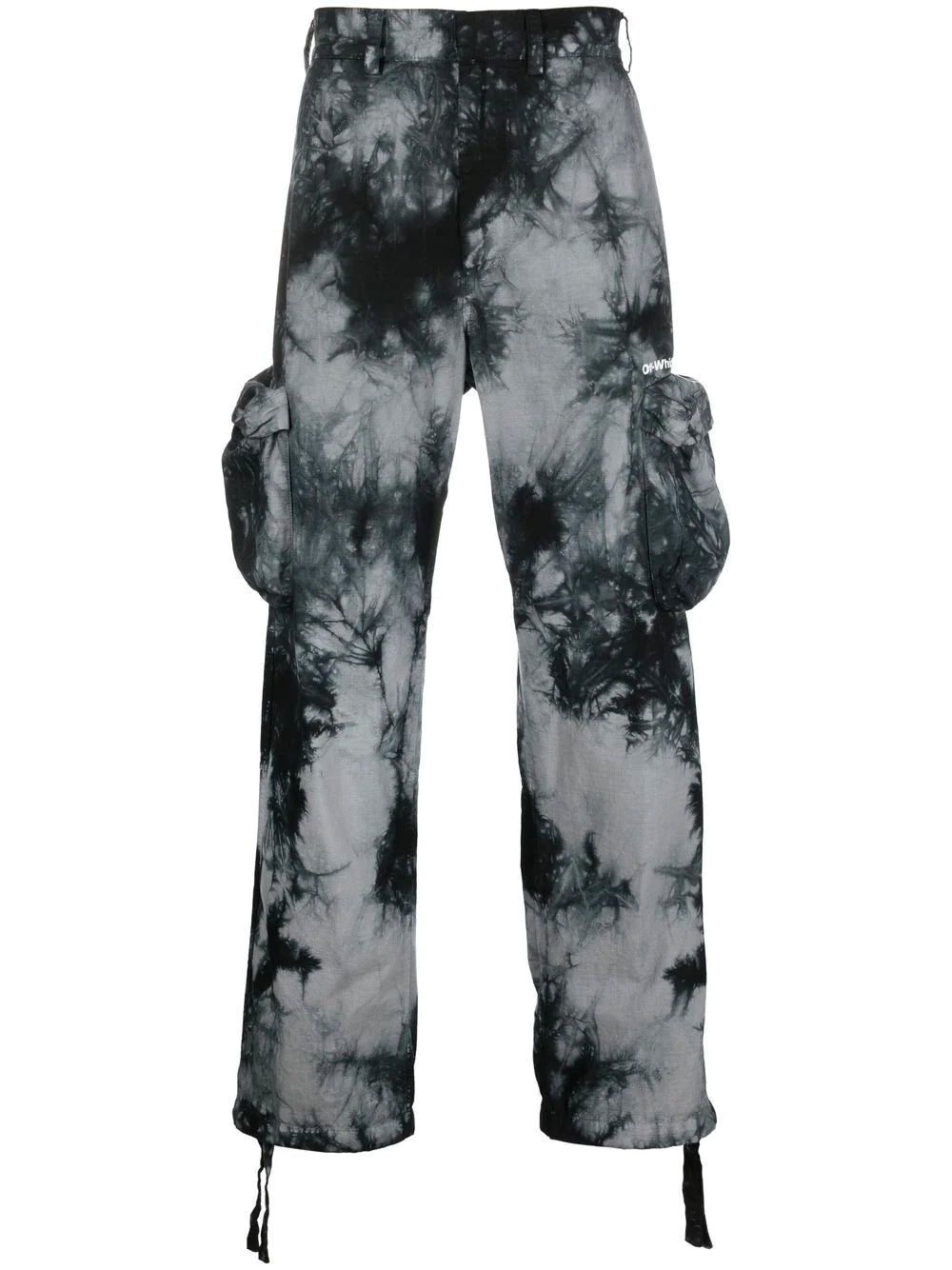 OFF-WHITE Bounce Tie Dye Cargo Pants Grey - MAISONDEFASHION.COM