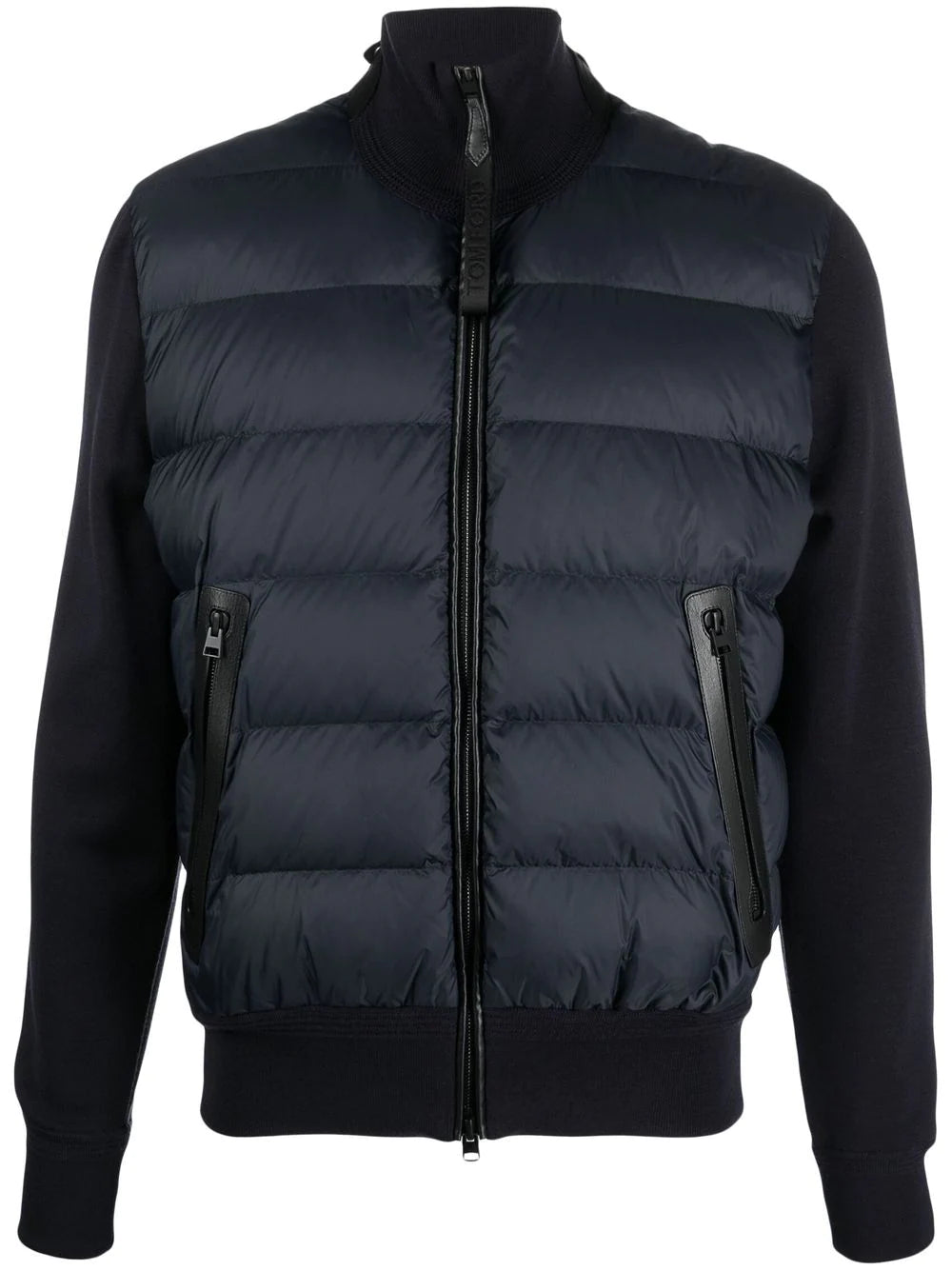 TOM FORD Zip Up Padded Jacket Navy - MAISONDEFASHION.COM