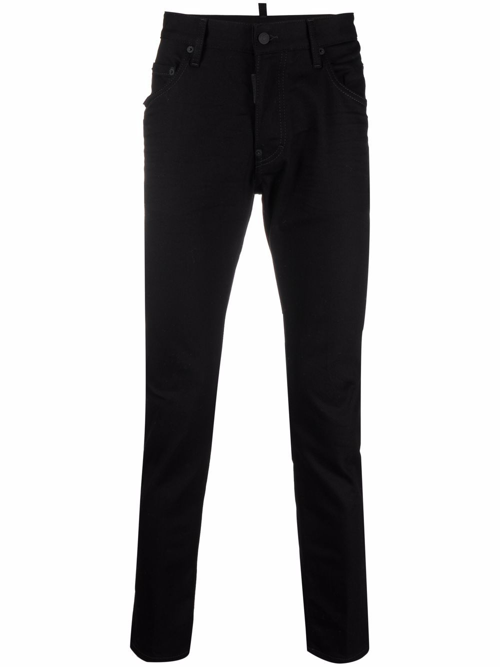 DSQUARED2 Black Bull Low-Rise Skinny Jeans - MAISONDEFASHION.COM