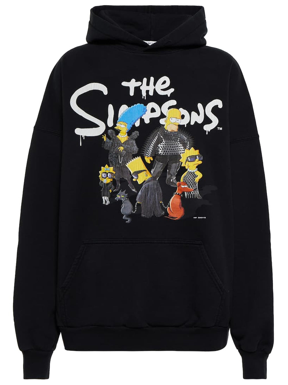 BALENCIAGA THE SIMPSONS TM & © 20TH TELEVISION Wide Fit Hoodie Black - MAISONDEFASHION.COM