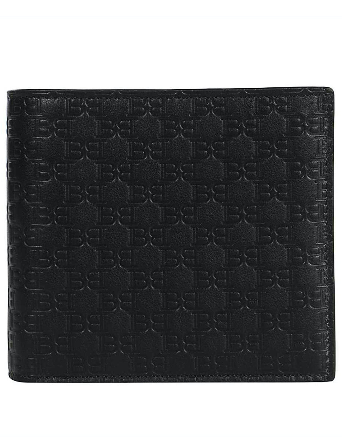 Balmain all over monogram leather wallet black - MAISONDEFASHION.COM