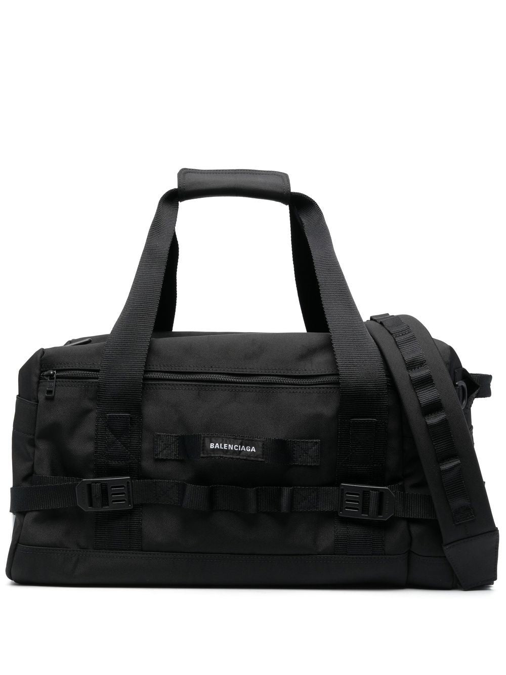 BALENCIAGA Logo Army Duffle Bag Black - MAISONDEFASHION.COM