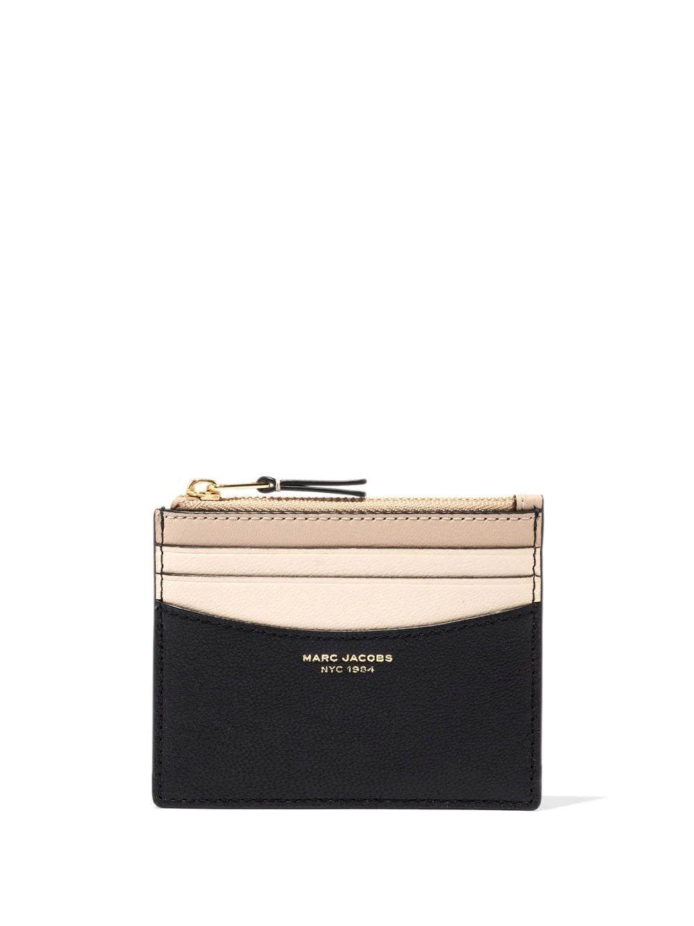 MARC JACOBS WOMEN The Colorblock Zip Card Case Black/Multi - MAISONDEFASHION.COM