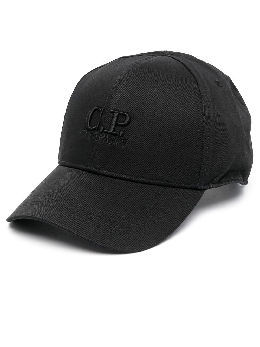 C.P. COMPANY Logo Embroidered Cap Black - MAISONDEFASHION.COM