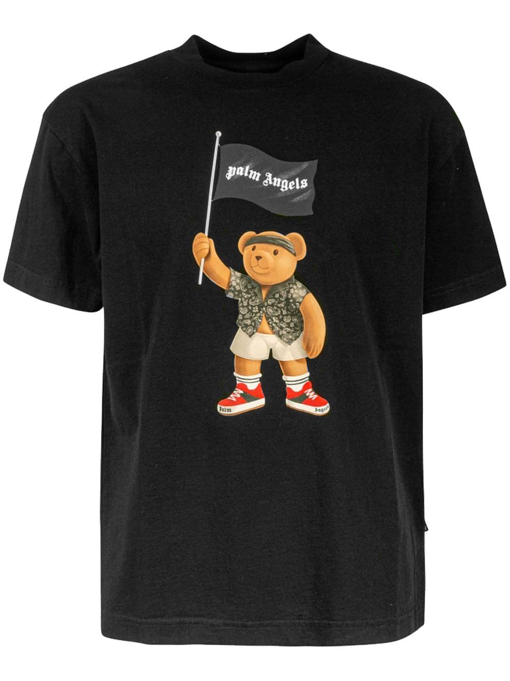 PALM ANGELS Pirate Bear T-Shirt Black - MAISONDEFASHION.COM