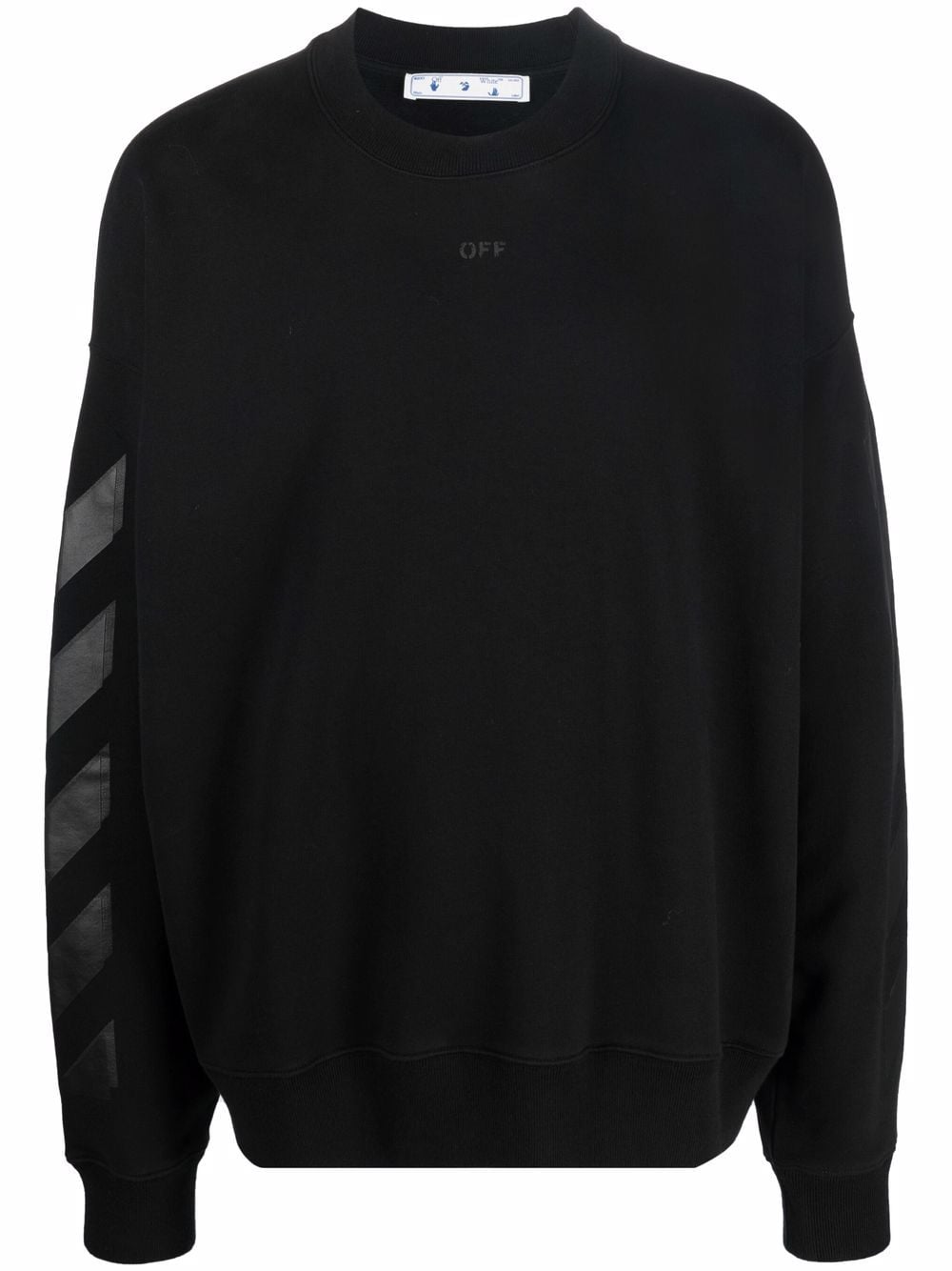 OFF-WHITE Rubber Arrow Skate Sweatshirt Black - MAISONDEFASHION.COM