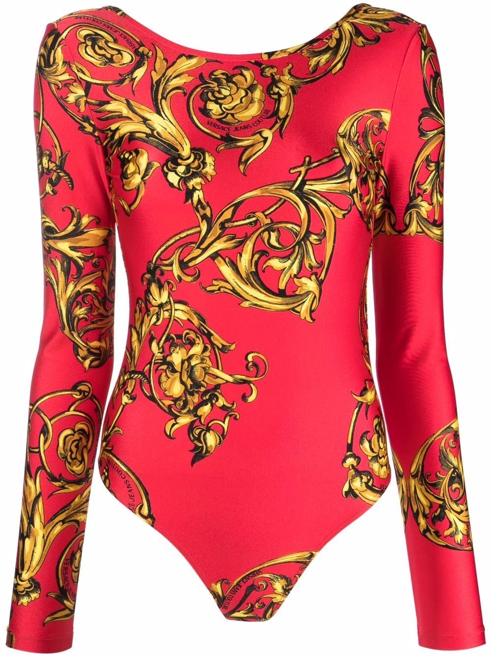 VERSACE WOMEN Baroque Print Red - MAISONDEFASHION.COM