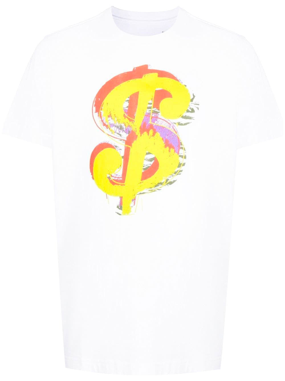 MAHARISHI Maha Warhol Dollar Sign T-Shirt White - MAISONDEFASHION.COM