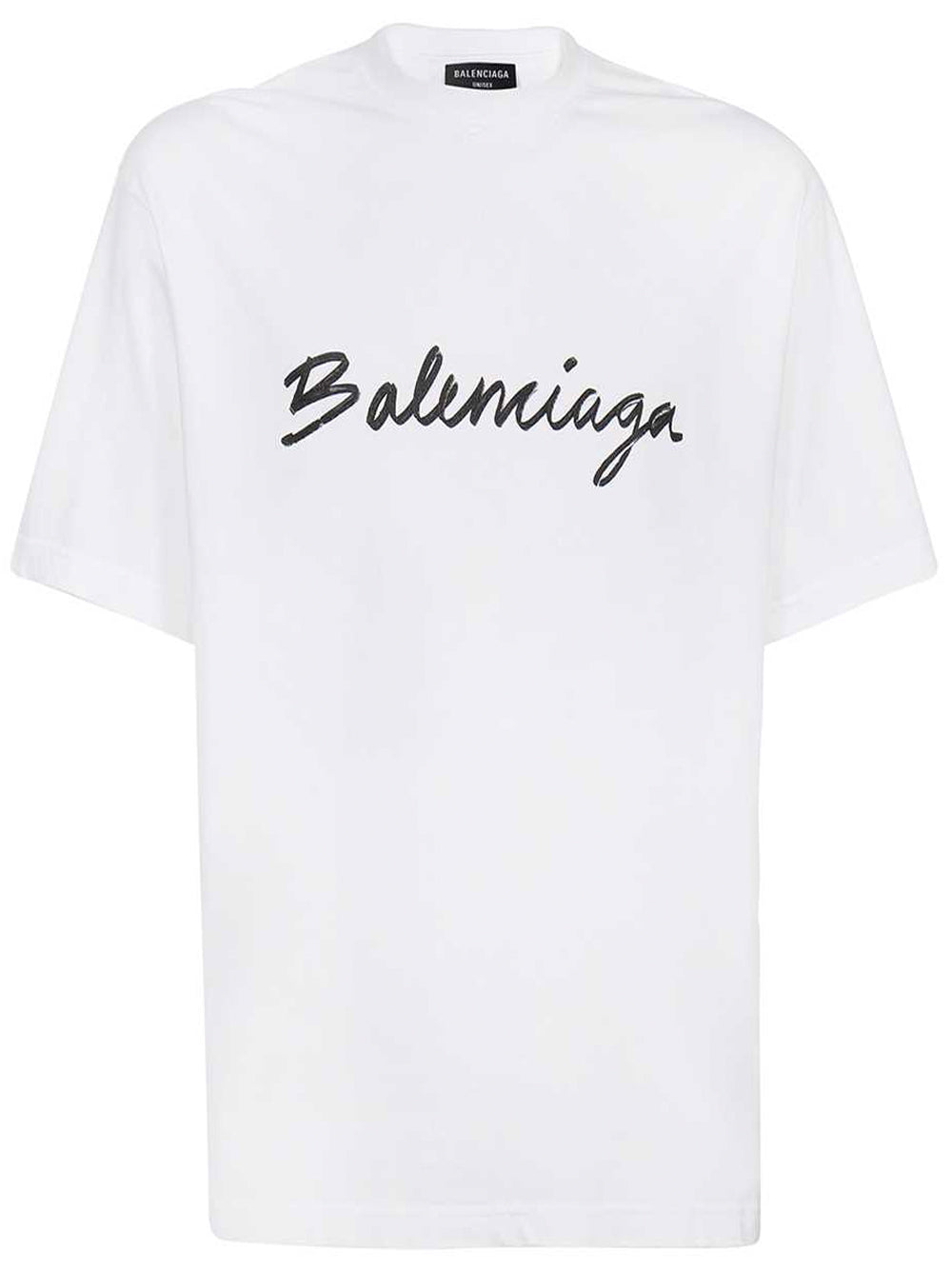 BALENCIAGA Signature Logo Print T-Shirt White