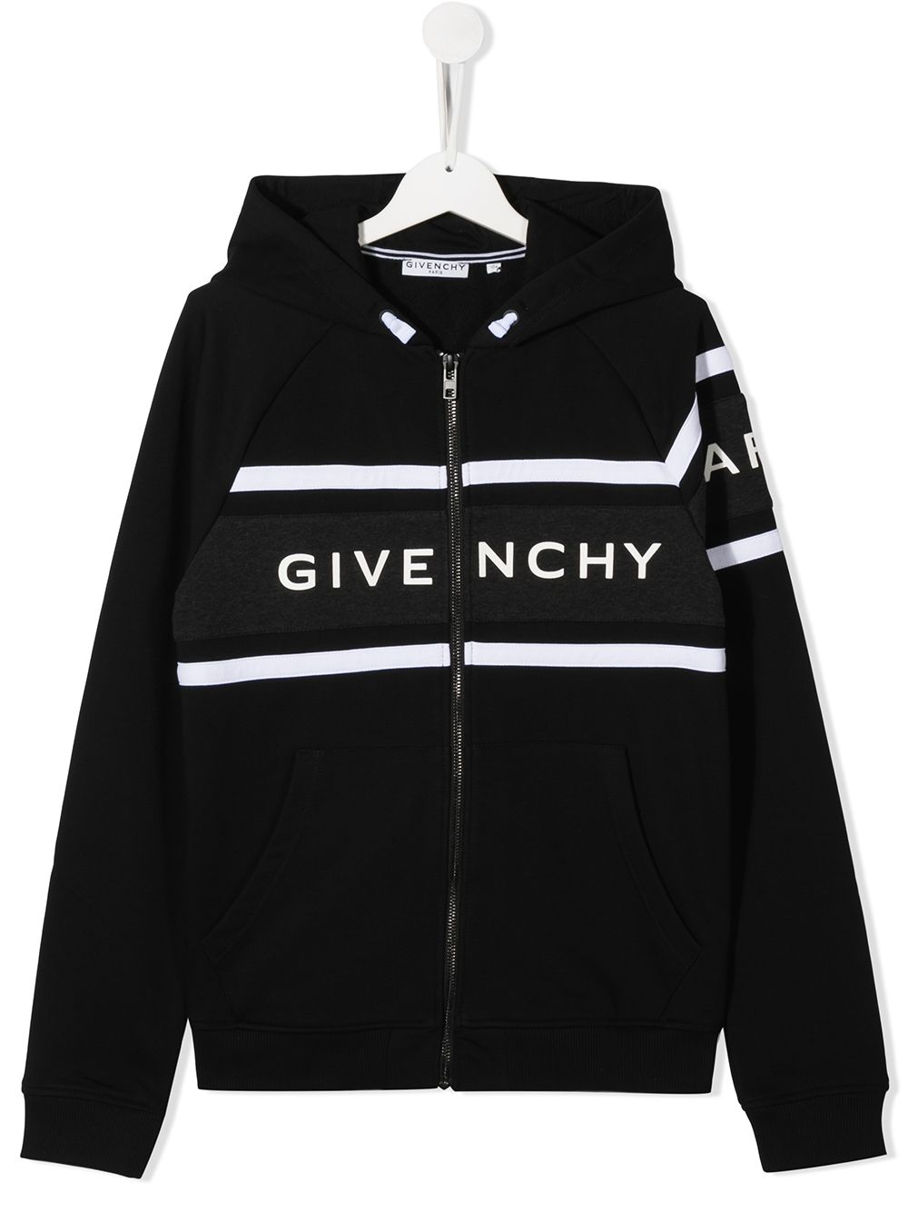 GIVENCHY KIDS Striped Logo Zipped Sweatshirt - Maison De Fashion 