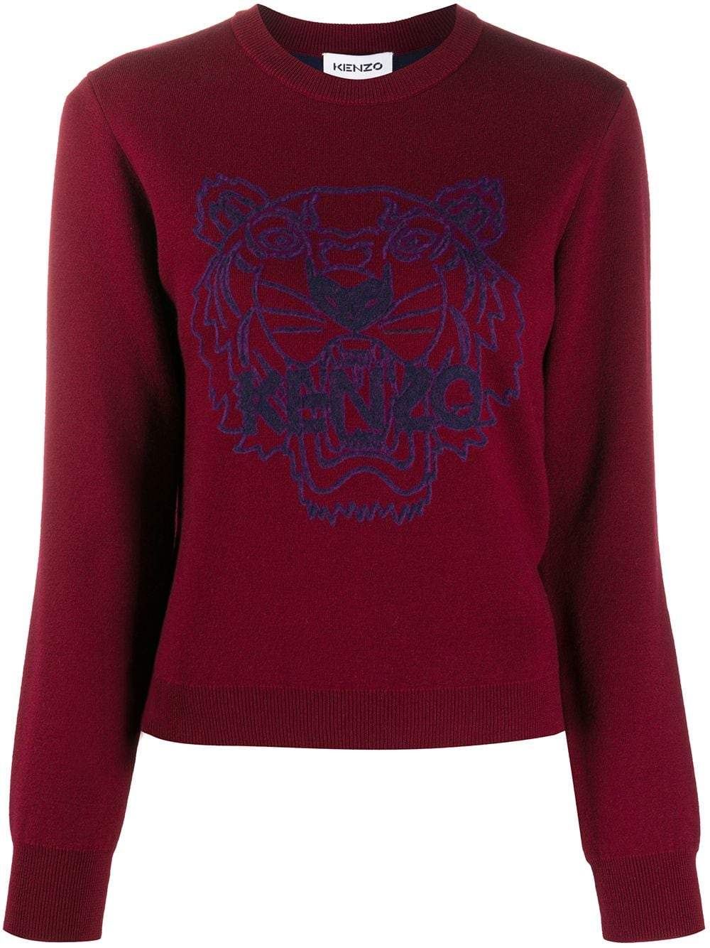 KENZO Women's Tiger Sweatshirt Red - Maison De Fashion 