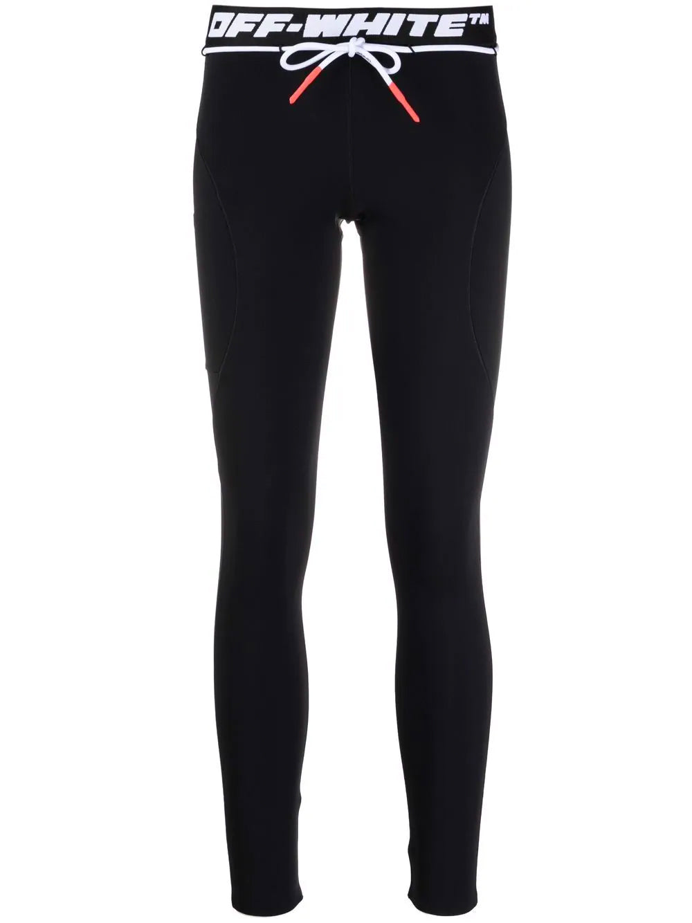 OFF-WHITE WOMEN Athl Logo Band Leggings Black - MAISONDEFASHION.COM