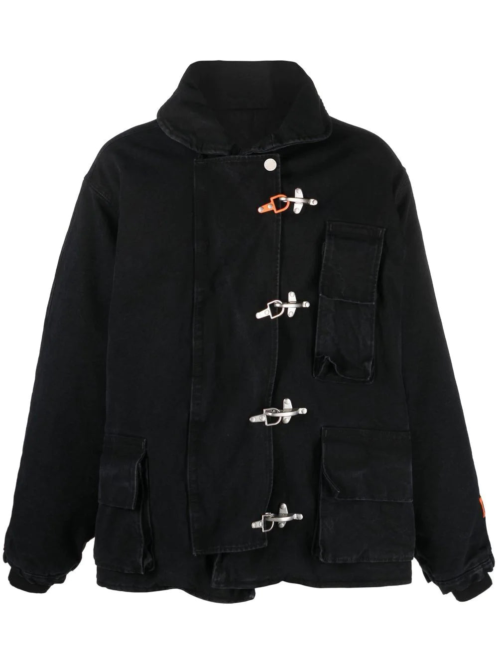 HERON PRESTON Fireman Canvas Jacket Black - MAISONDEFASHION.COM