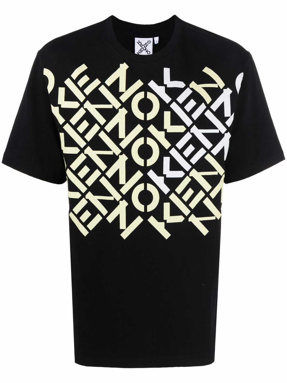 KENZO Sport Diagonal Logo T-Shirt Black - MAISONDEFASHION.COM