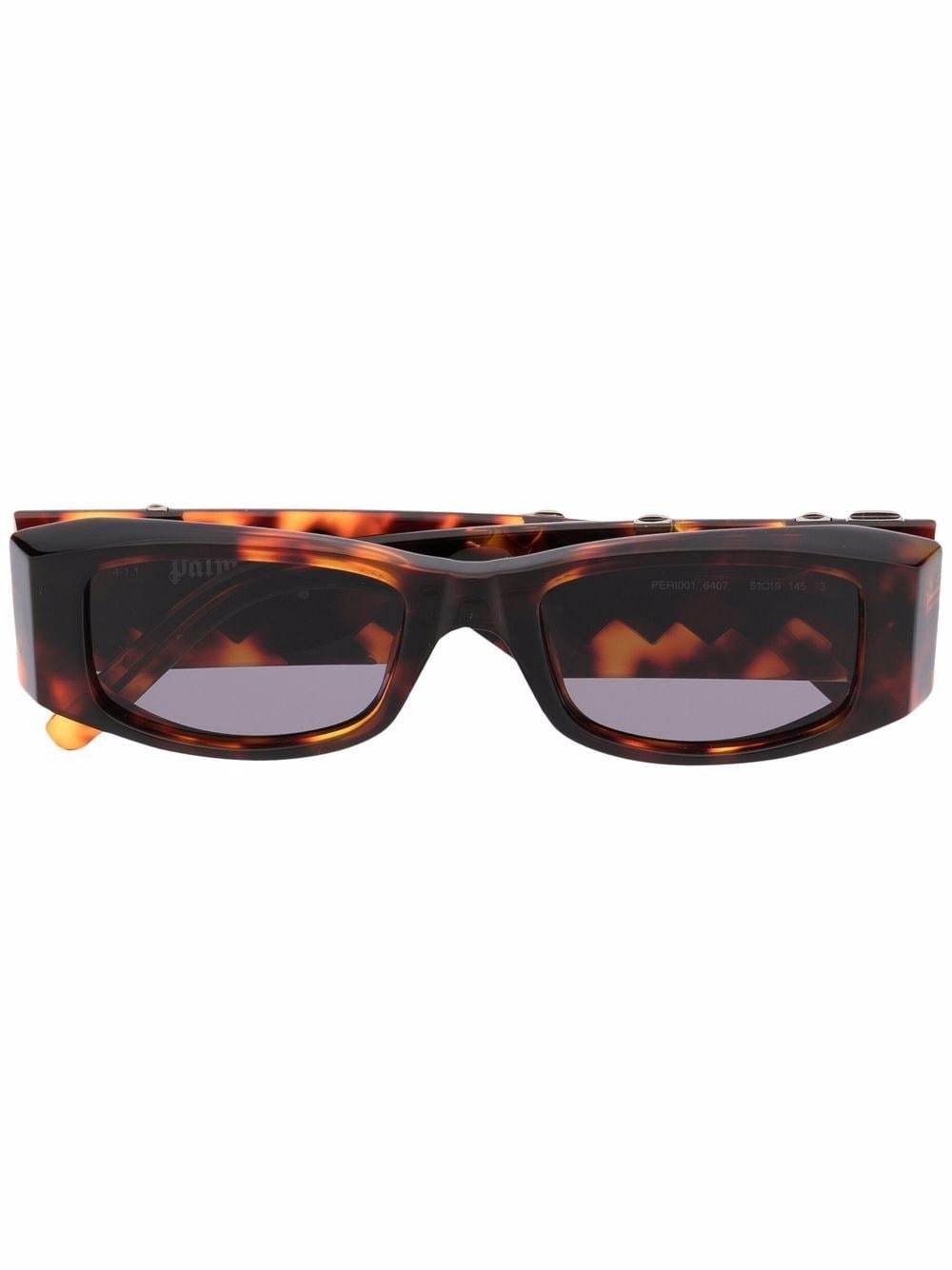 PALM ANGELS Rectangle Frame Sunglasses Tortoise - MAISONDEFASHION.COM