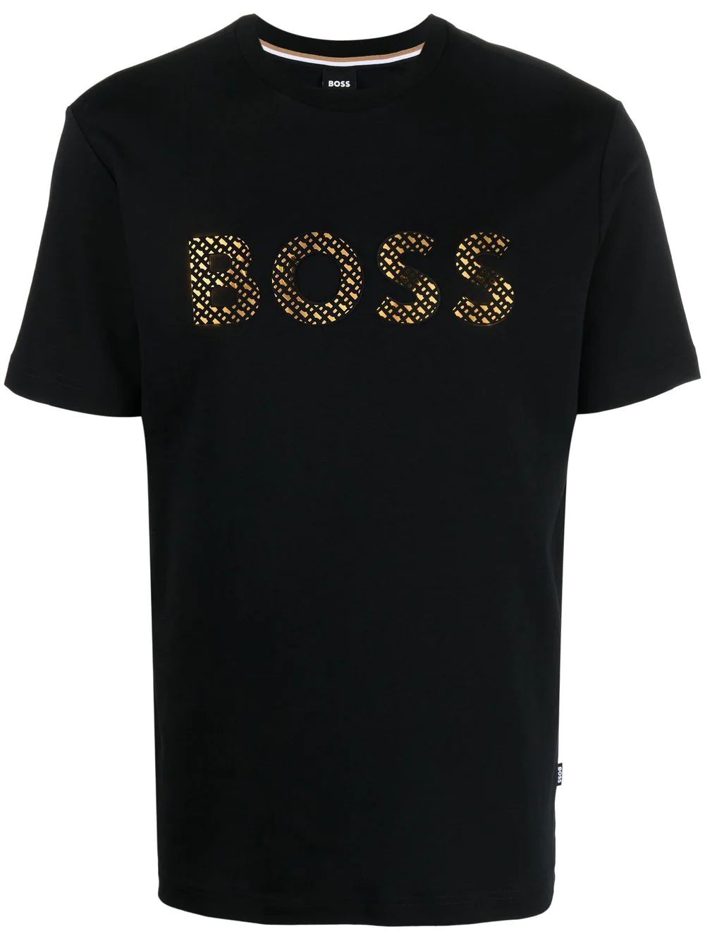 BOSS Cotton Logo-print T-shirt Black - MAISONDEFASHION.COM