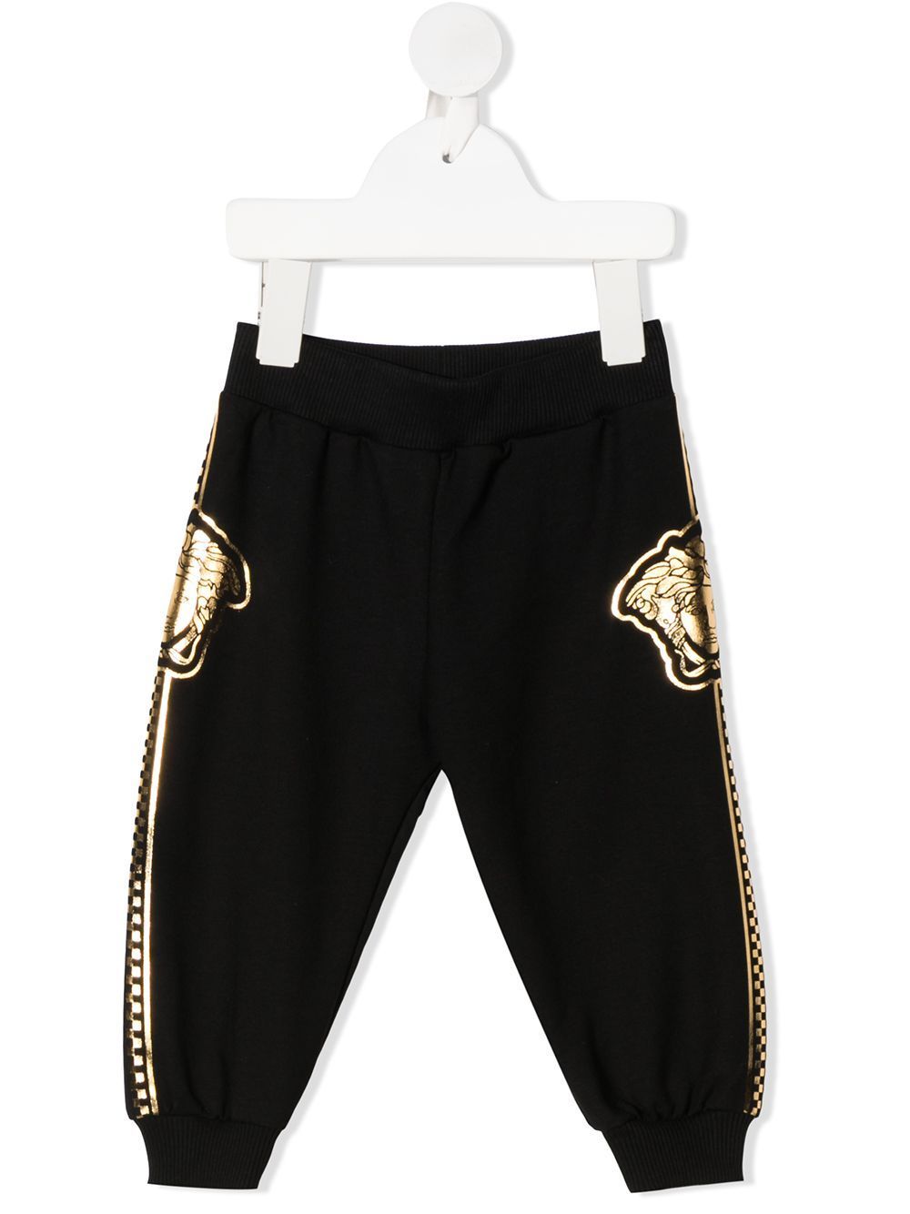 VERSACE KIDS Medusa Print Joggers Black/Gold - Maison De Fashion 