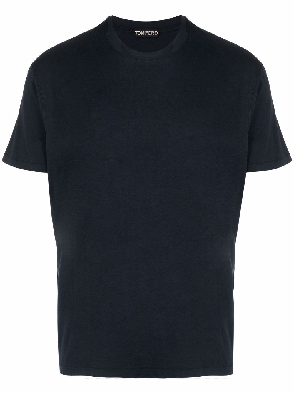 TOM FORD Viscose Short Sleeve T-Shirt Navy - MAISONDEFASHION.COM