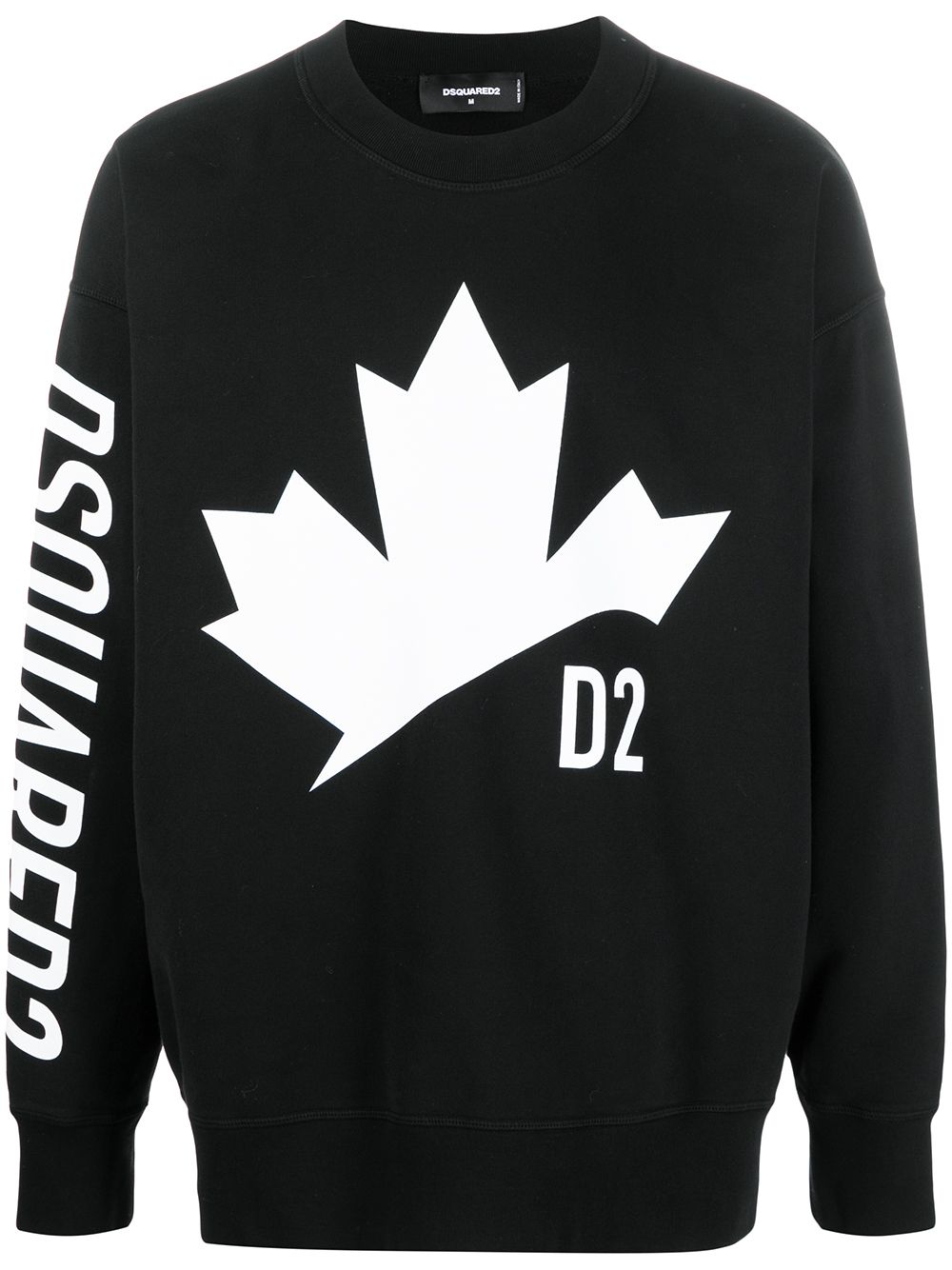 DSQUARED2 Logo Print Sweatshirt Black - MAISONDEFASHION.COM