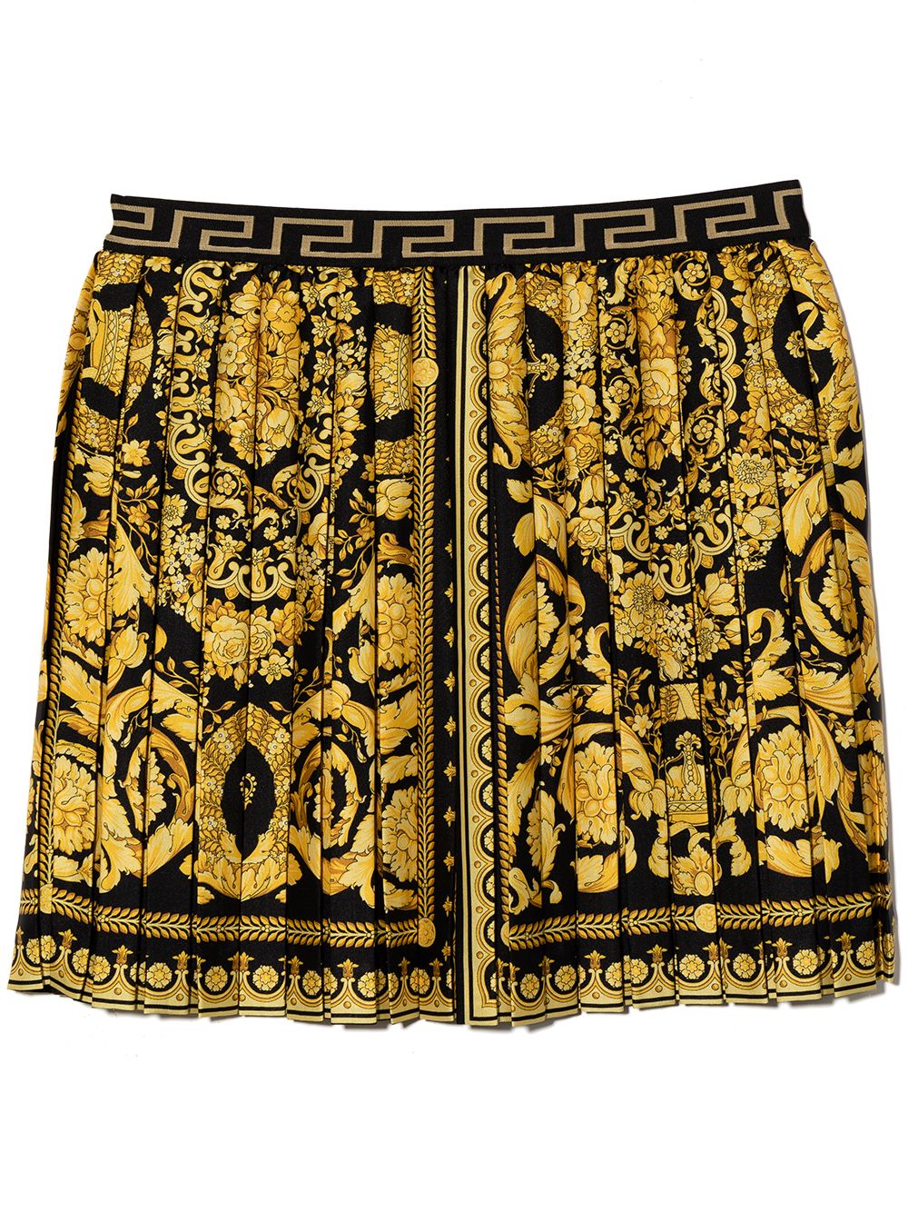 VERSACE KIDS Baroque Print Pleated Skirt - MAISONDEFASHION.COM