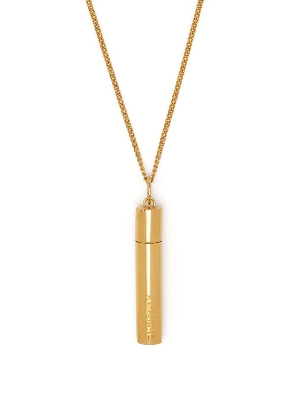 AMBUSH Pill case necklace Gold - MAISONDEFASHION.COM