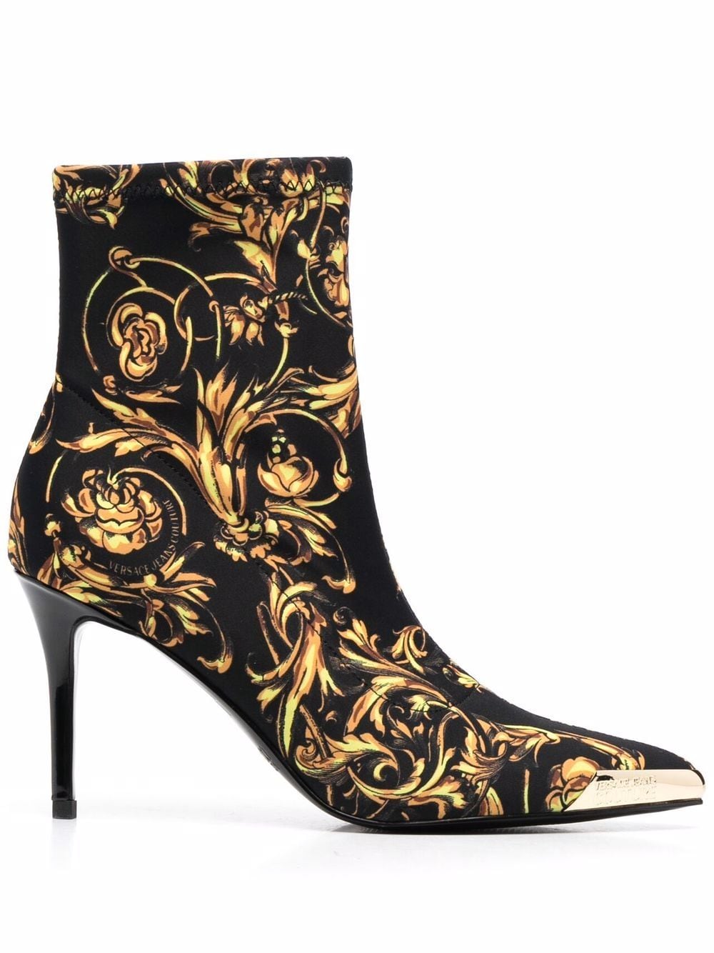 VERSACE JEANS COUTURE WOMEN Baroque Print Ankle Boots - MAISONDEFASHION.COM