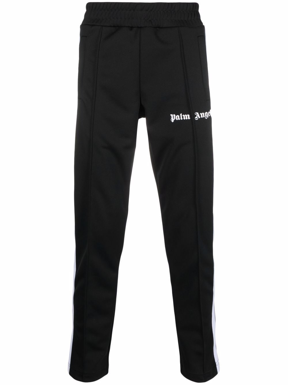 PALM ANGELS Logo Slim Track Pants Black/White - MAISONDEFASHION.COM